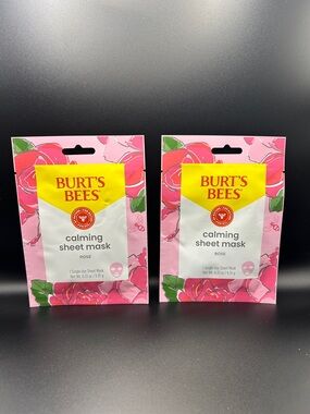 Burt's Bees Rose Calming Sheet Mask Set of 2